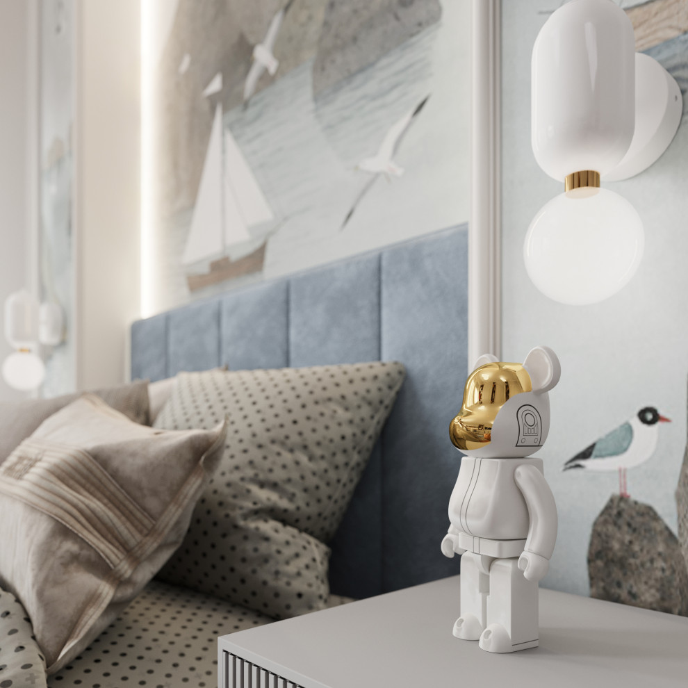 "Тёплое какао", квартира в ЖК "Дворянский", 98 м2