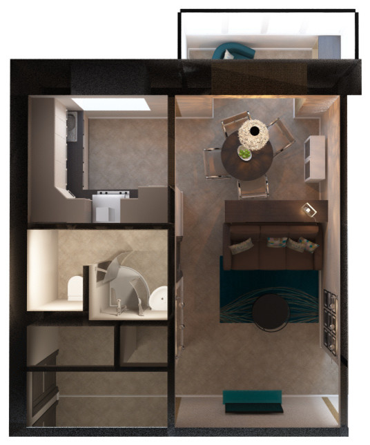 Два варианта одной маленькой гостиной