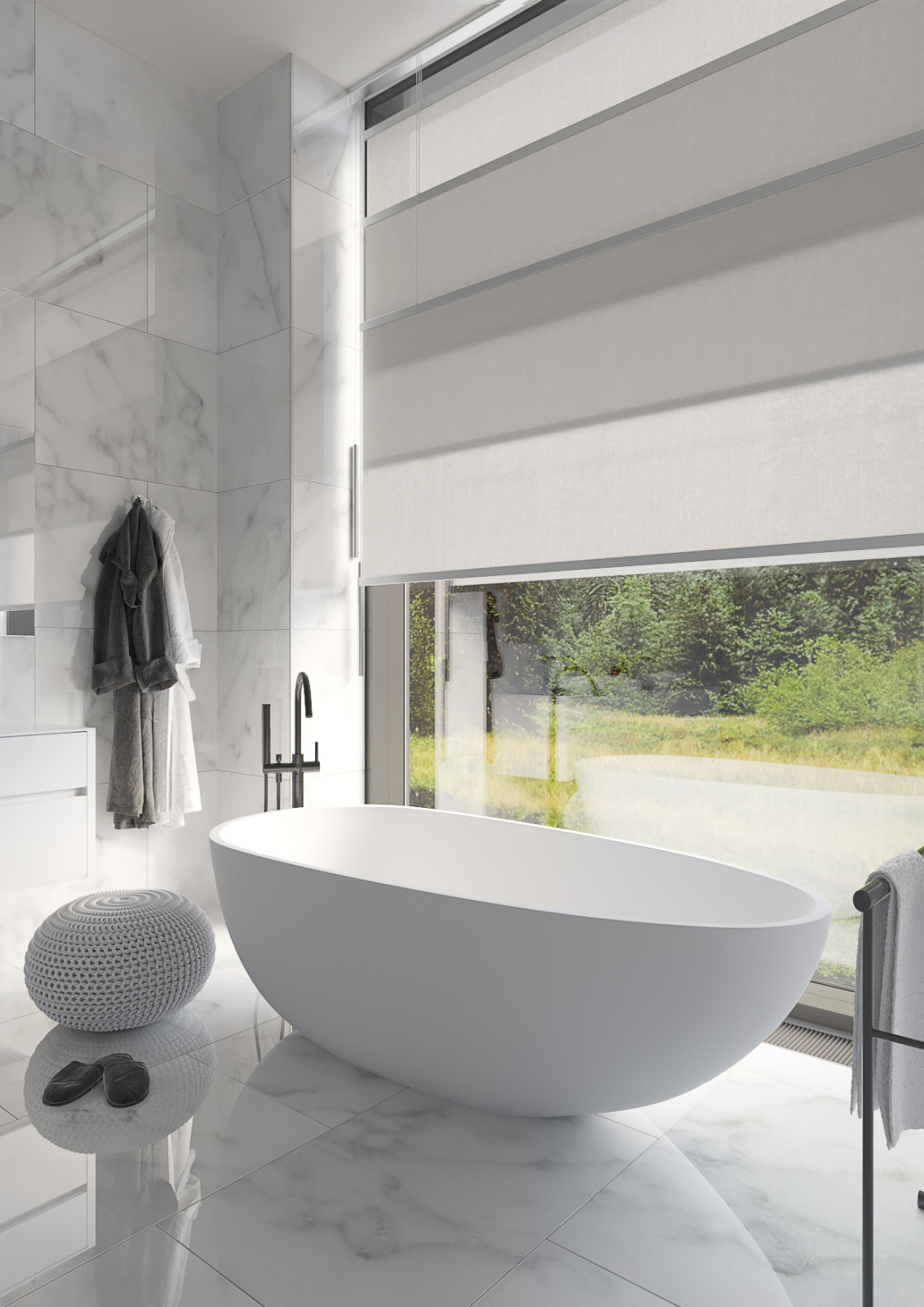 Ванная комната с окном