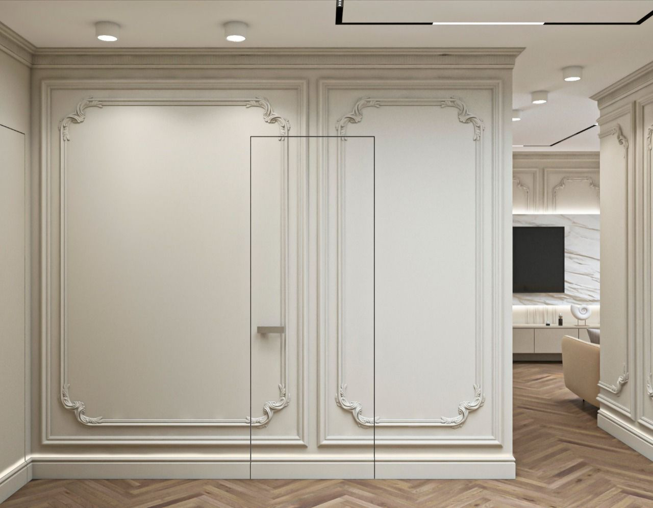 Просторная квартира с гостевой в классическом стиле