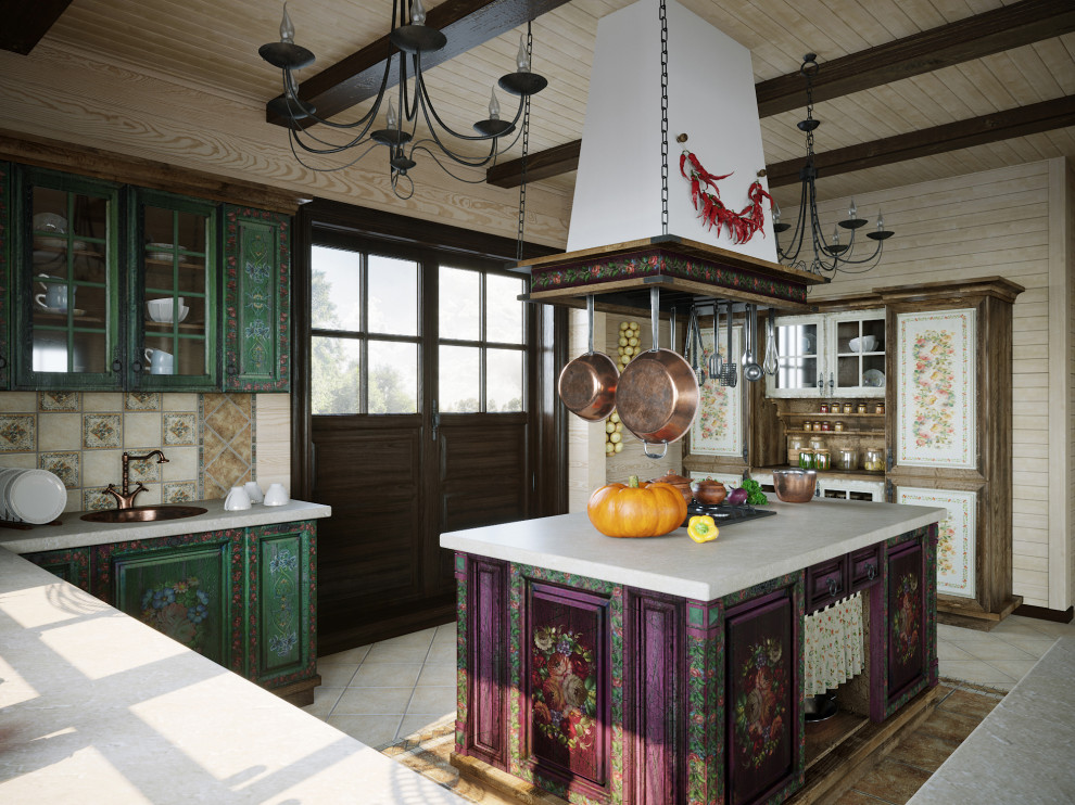 Кухня в загородном доме