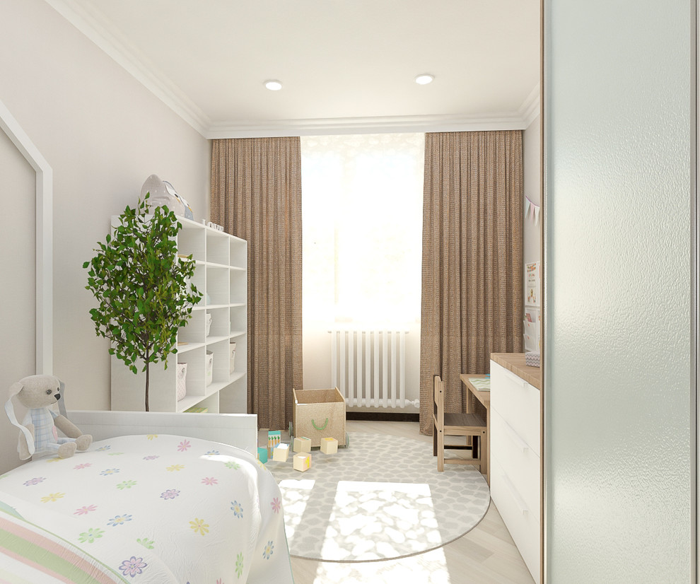 Проект детской 8,6 кв.м для девочки 2х лет, г. Уфа.