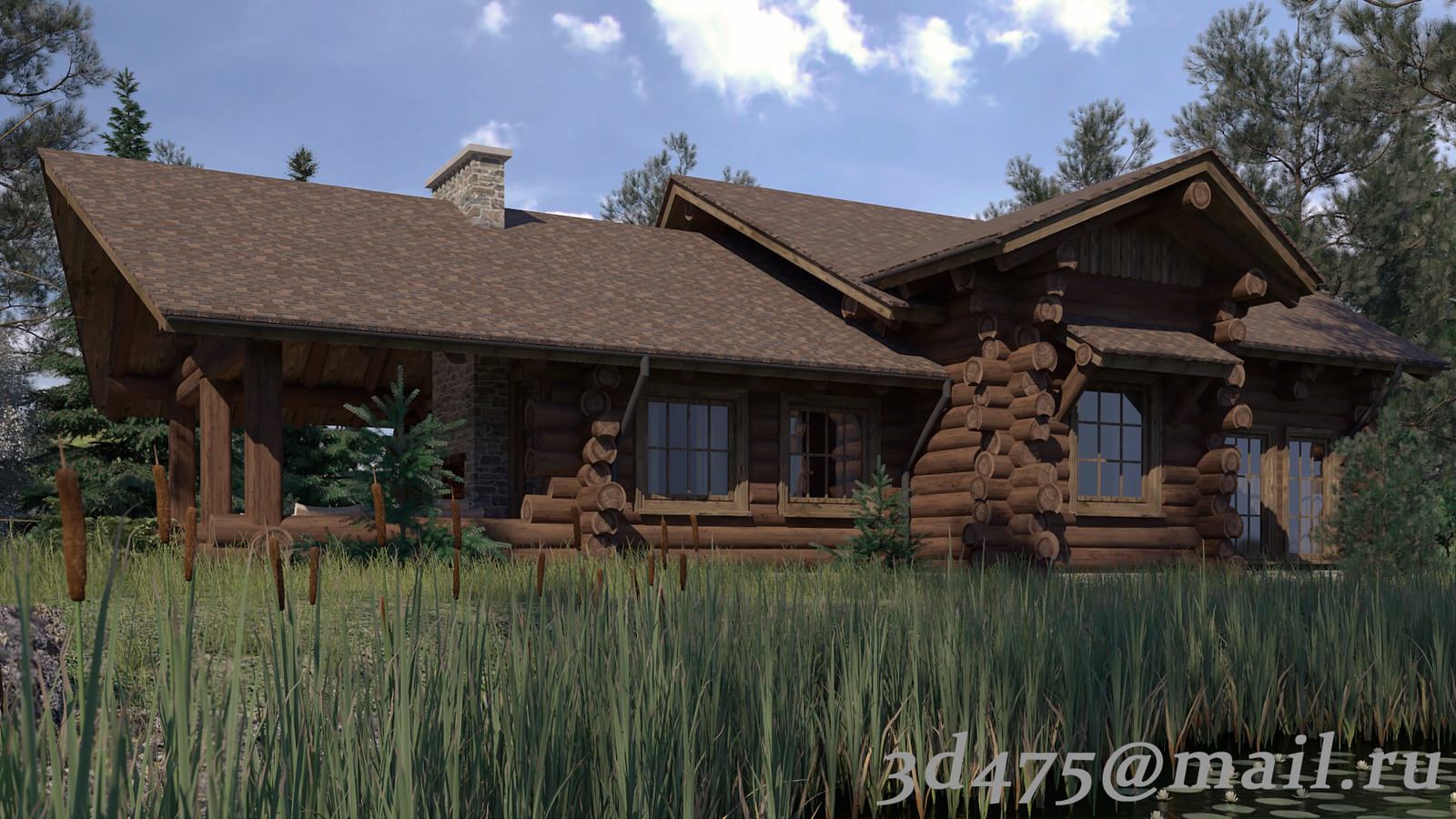 проект дома, ручная рубка.