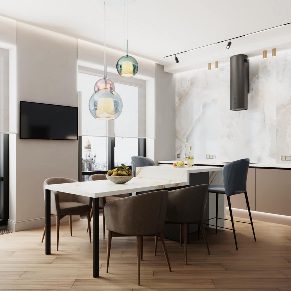 Кухня-гостиная в  ЖК "Filicity"