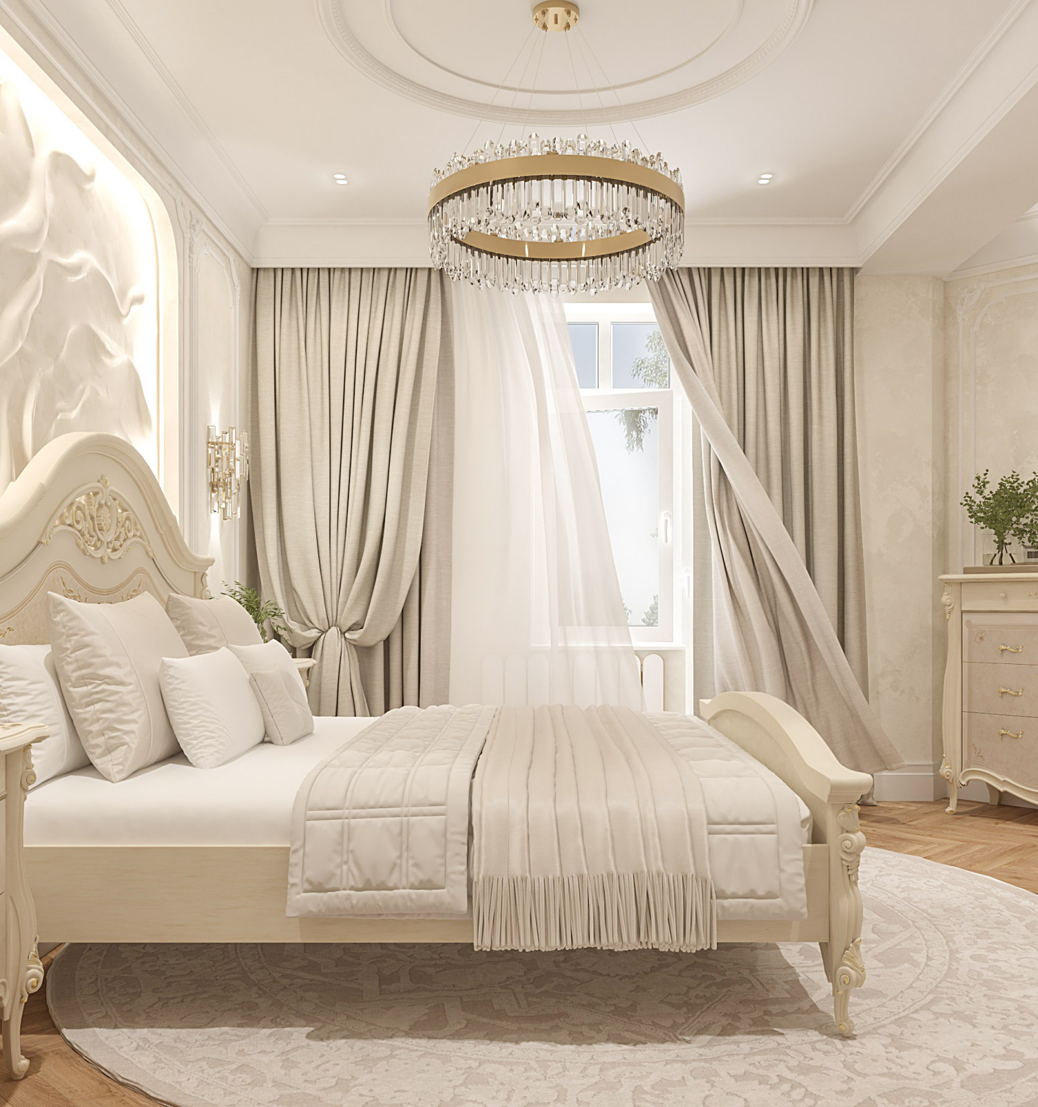 Интерьер Женской спальни . Таунхаус в КП "Образцово"