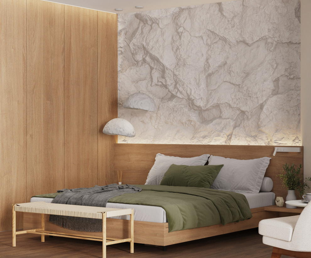 Квартира в экостиле.Мастер-спальня.