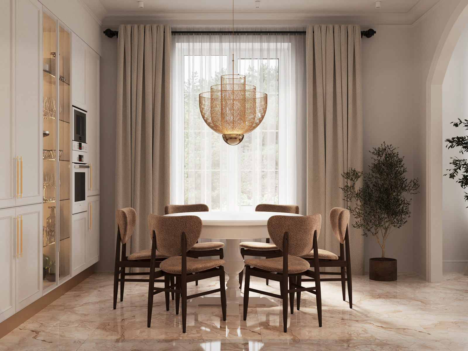 Дом с арочными окнами