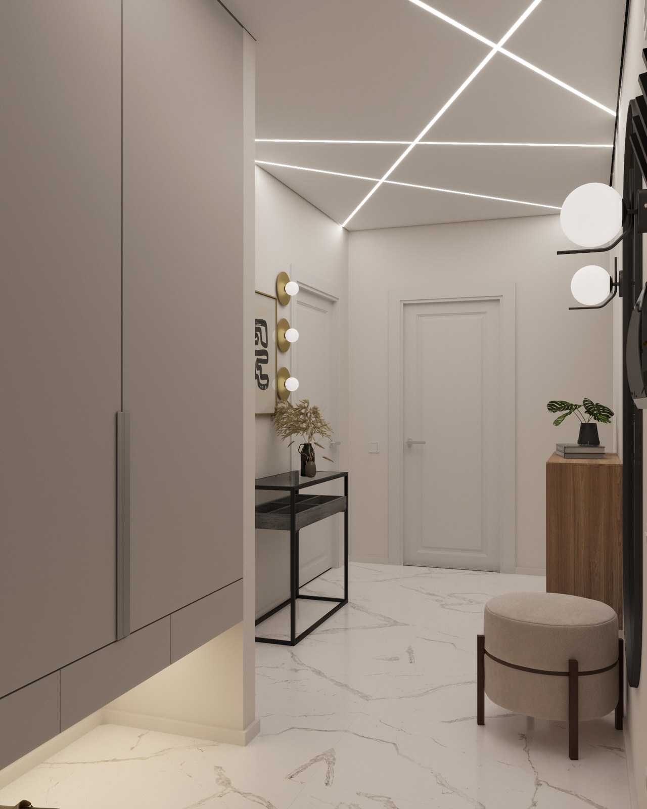 Обложка проекта: Визуализация дизайн-проекта 2-х комнатной квартиры