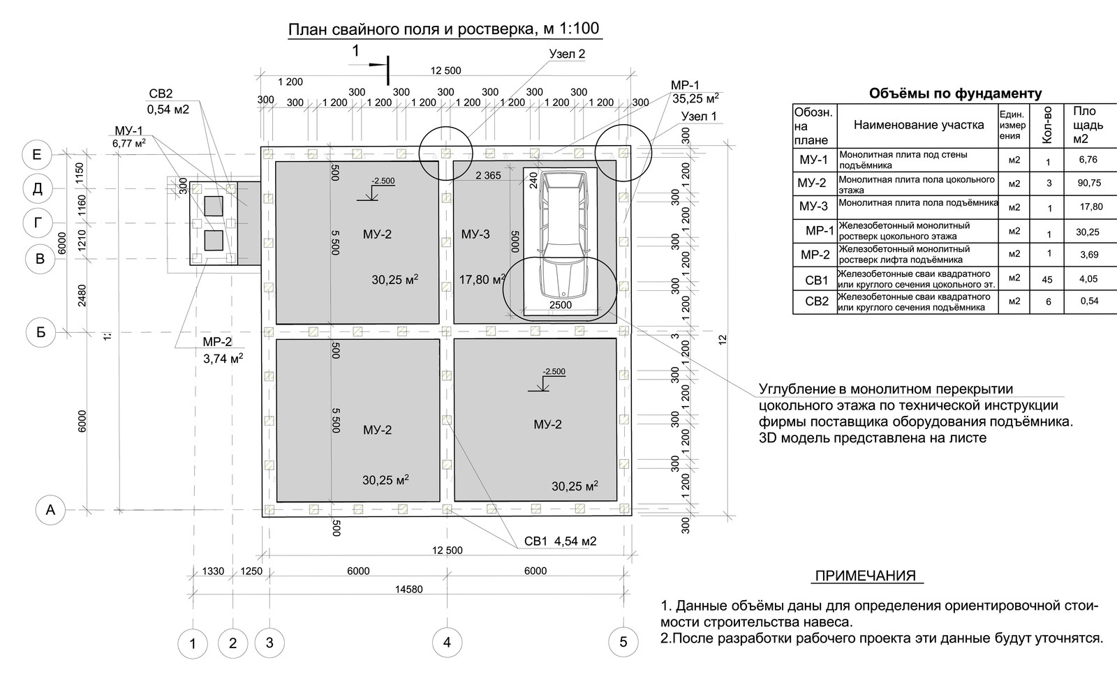Обложка проекта: Навес для трёх авто на рельефе с цокольным этажом в Велегож- парк 2 Тульской обл