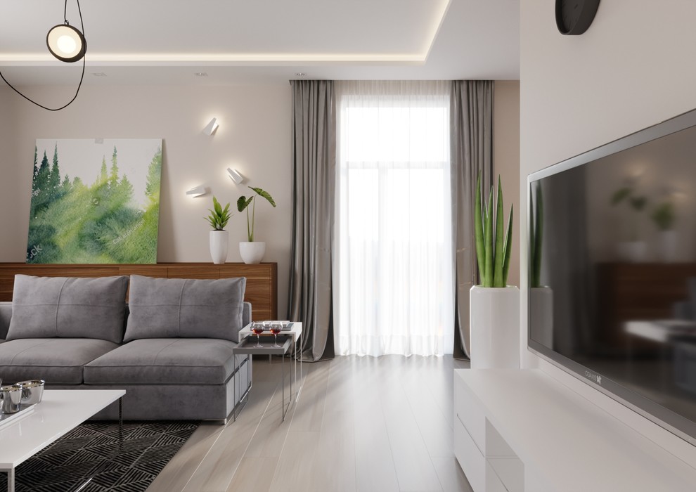 Кухня-гостиная в загородном доме