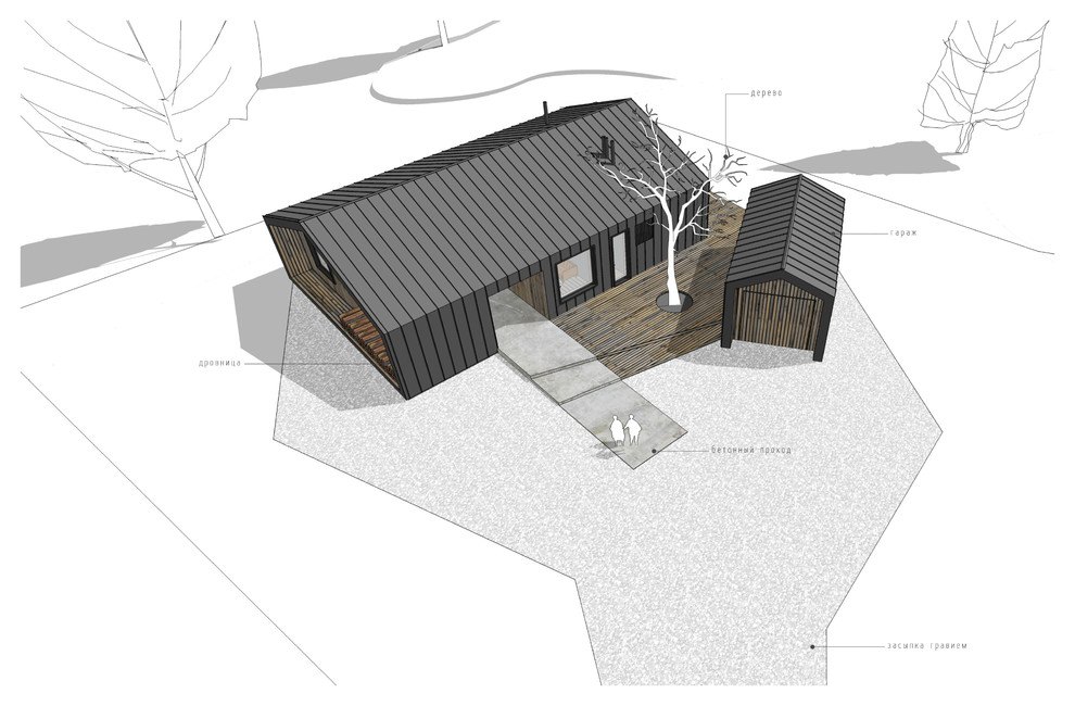 Houzz Латвия: Дом из амбарной доски и стали