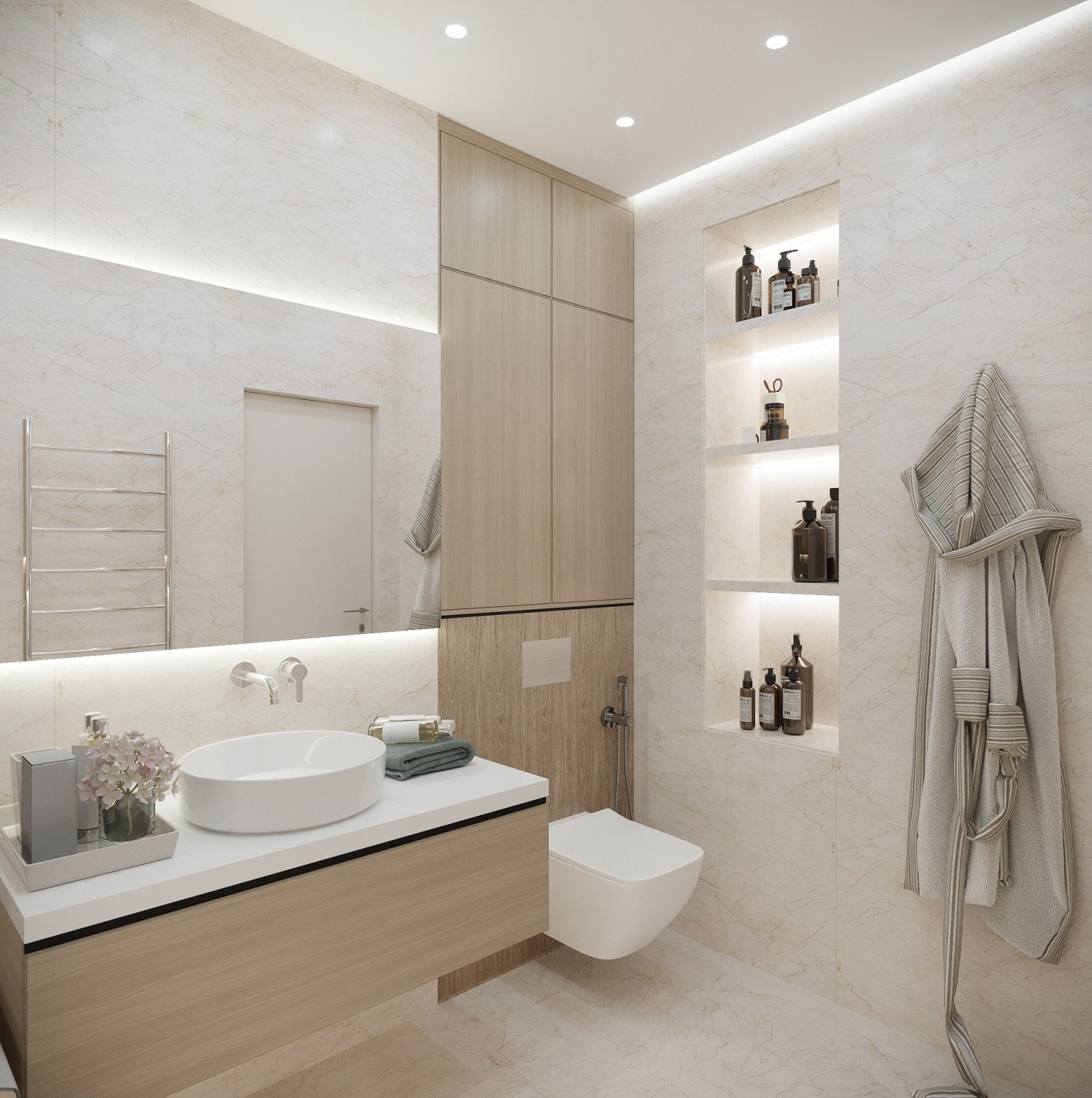 Дизайн-проект квартиры 67м² в ЖК Гранд Квартал