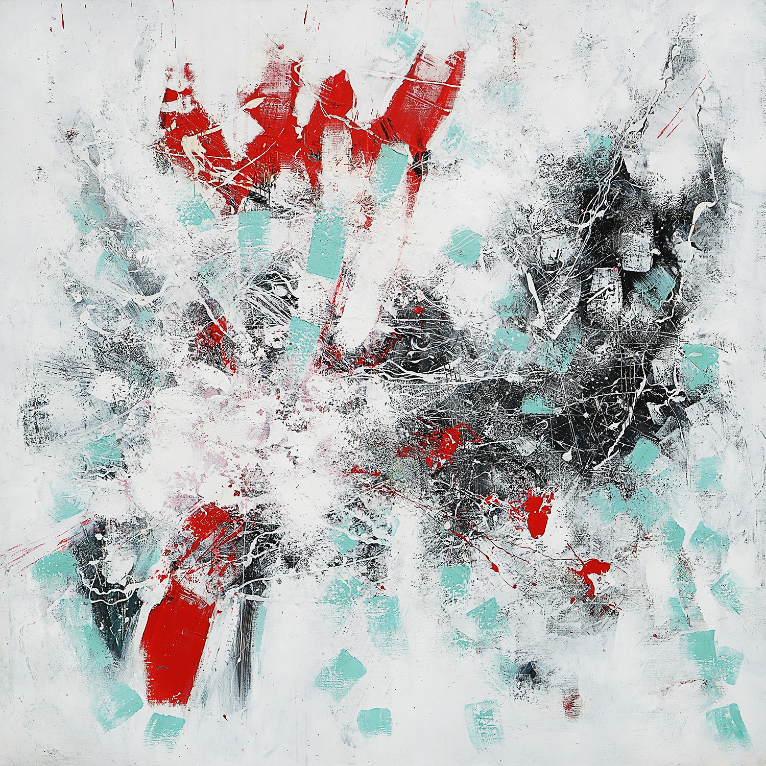 Над городом 100х100 см акрил на холсте