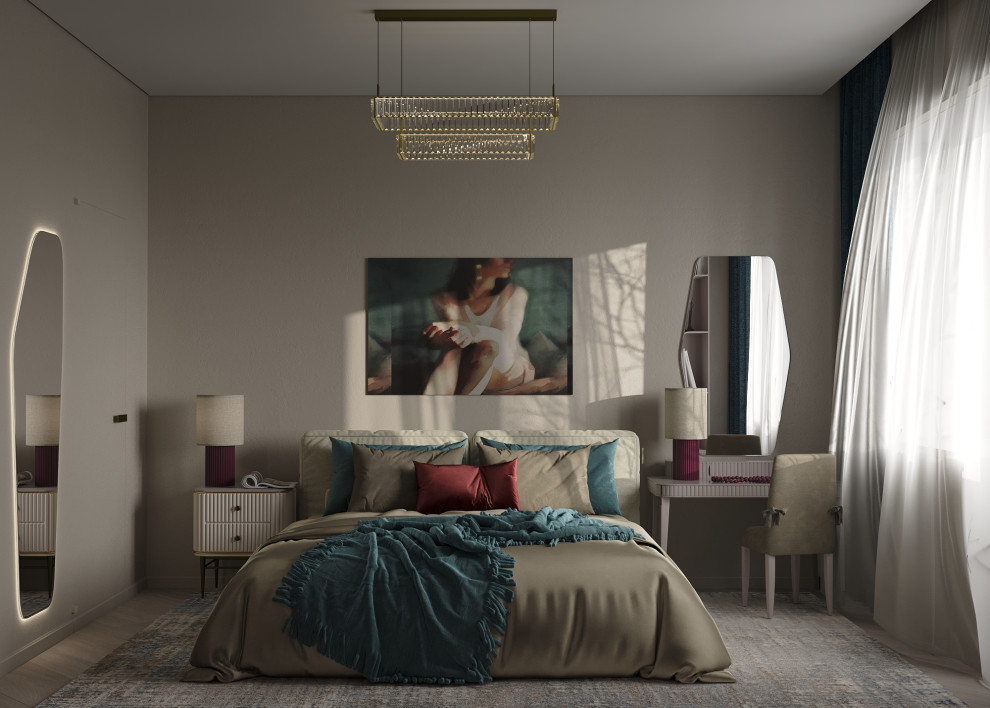 Спальня в современном стиле, 20 м