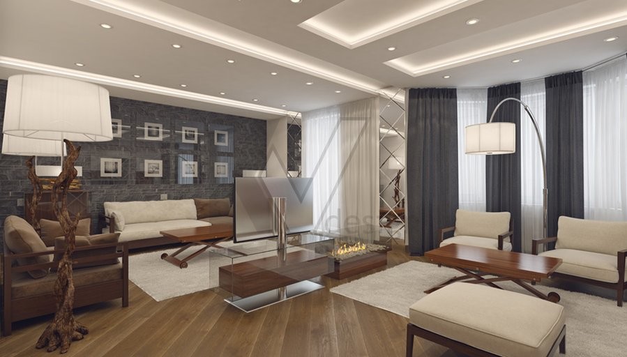 Дизайн четырехкомнатной квартиры, м. Киевская