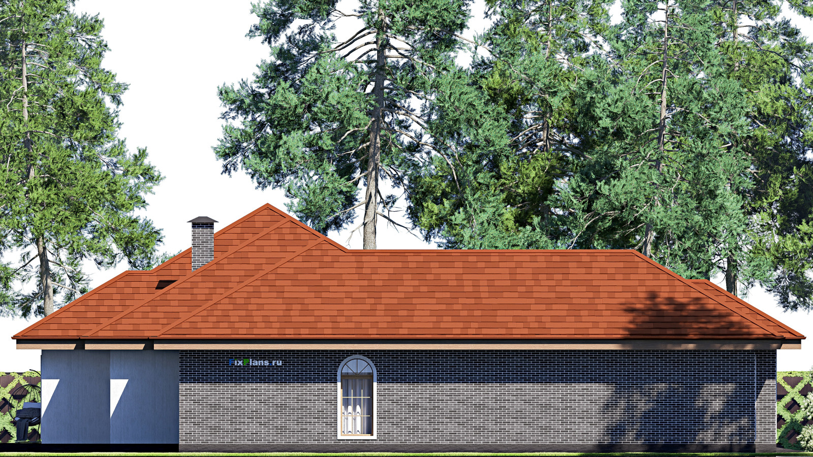 Проект одноэтажного дома 23х22м S261м2 F-17306