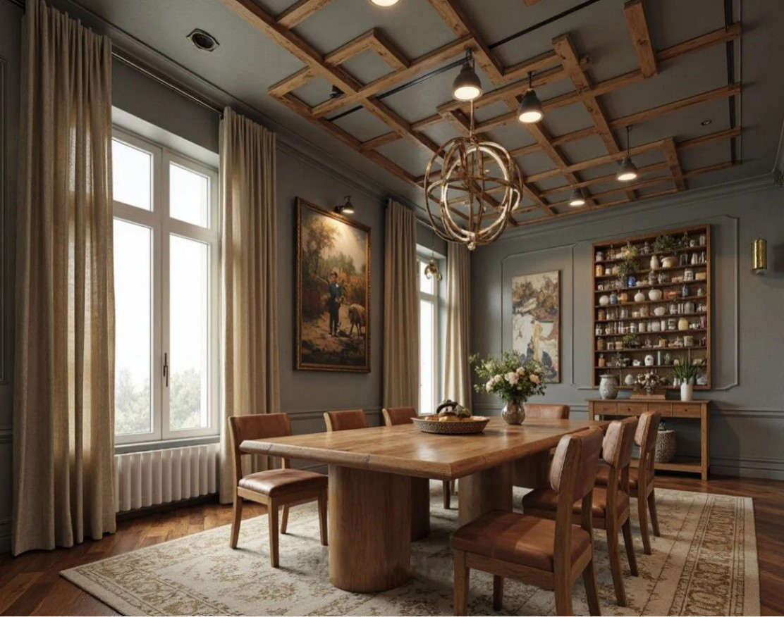 Интерьер дома в неокупеческом стиле