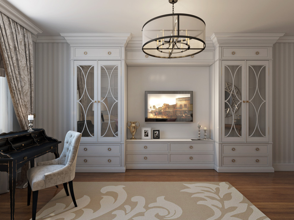 Квартира в легкой классике с романтичными декоративными деталями