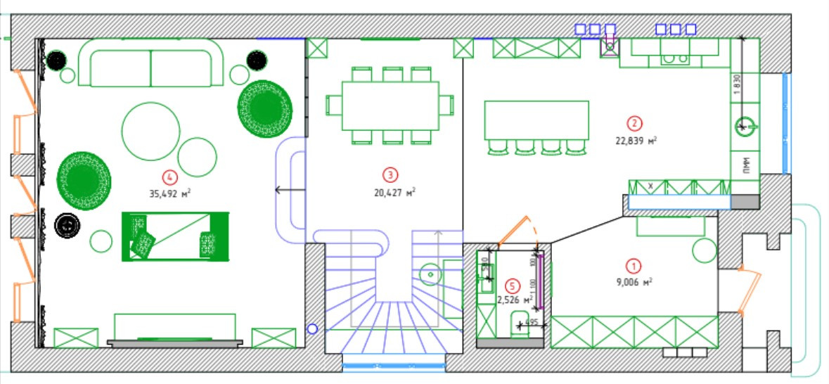 Итальянское вдохновение для таунхауса в Калининграде