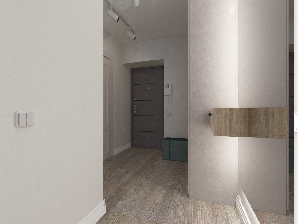 дизайн квартиры 42 кв.м ЖК Булгаковский парк