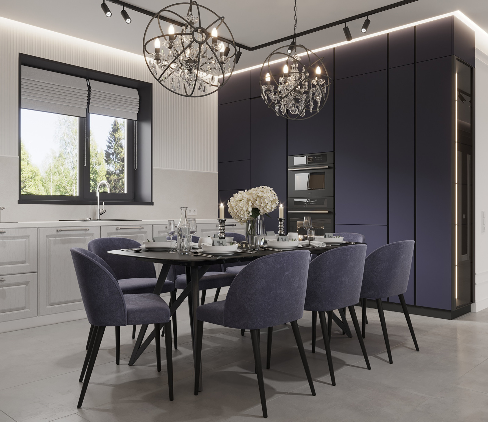 Одноэтажный дом в неоклассике