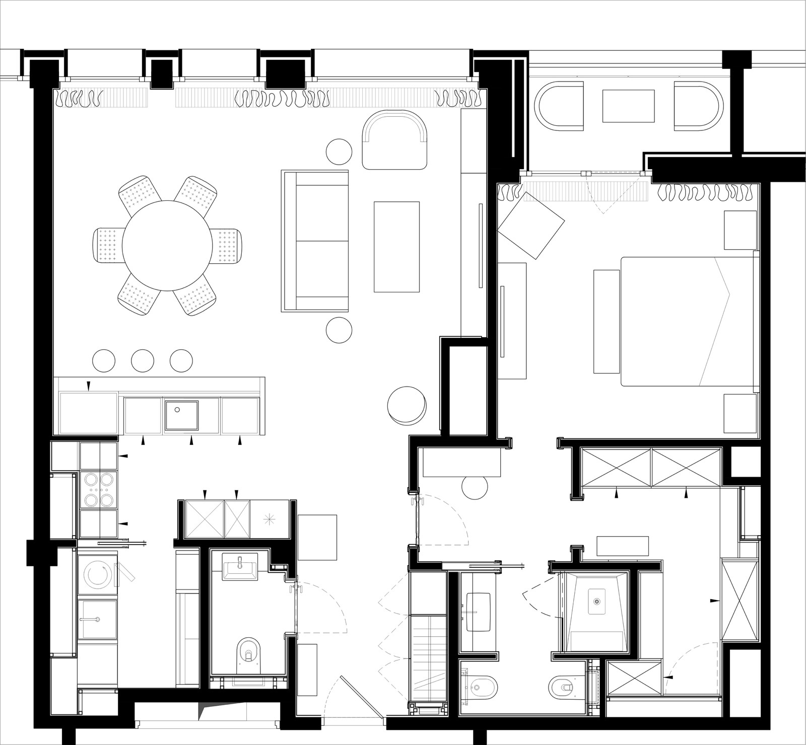 Обложка проекта: Квартира в американском стиле в Хамовниках
