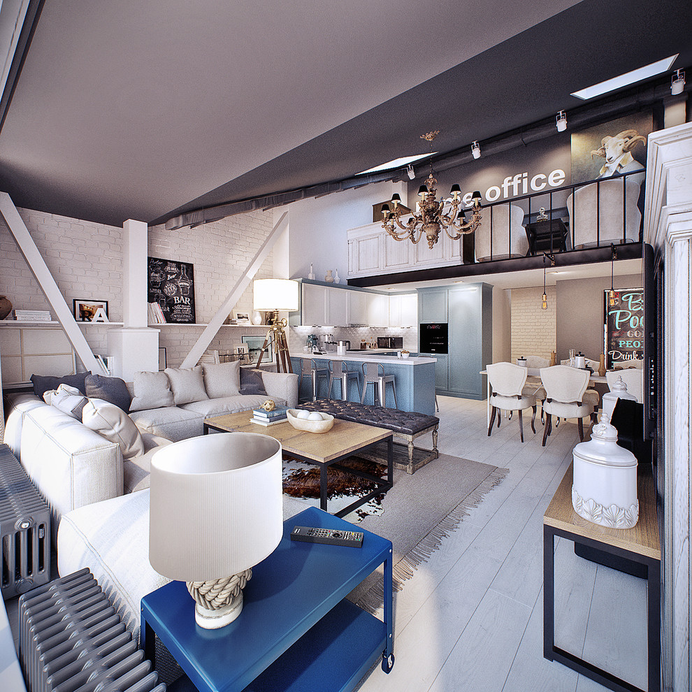 2-х этажная кваритра в лофте с элементами классики