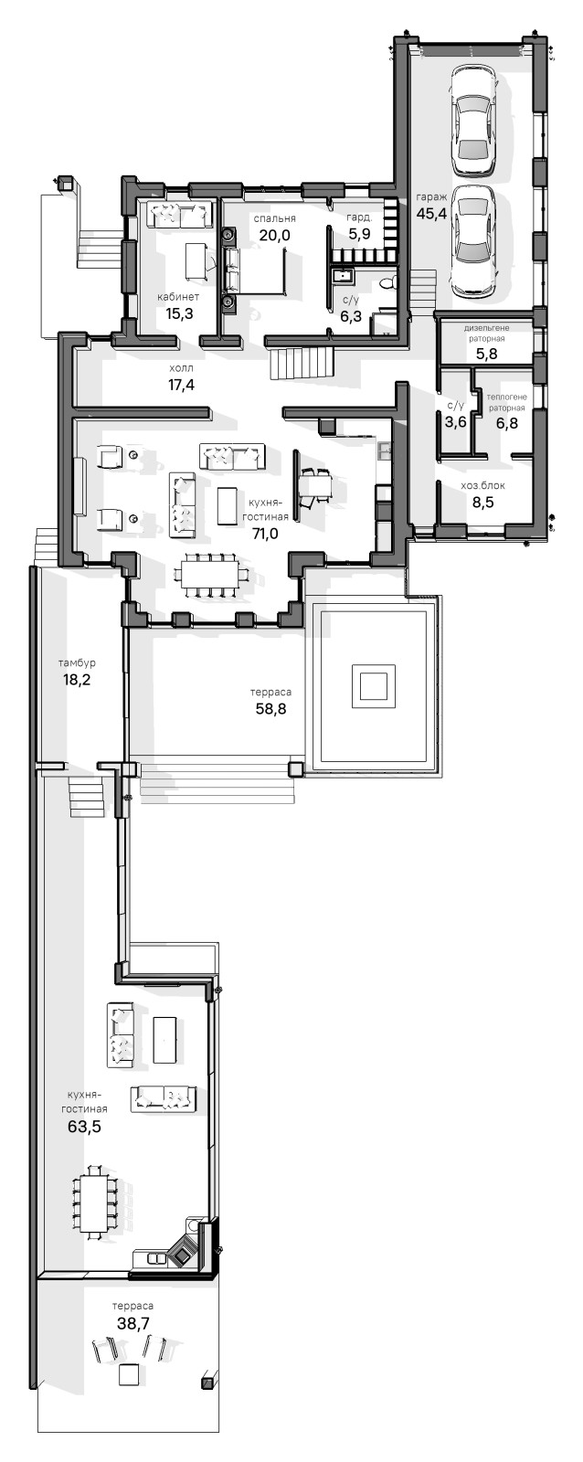 Обложка проекта: Дизайн и благоустройство загородного дома