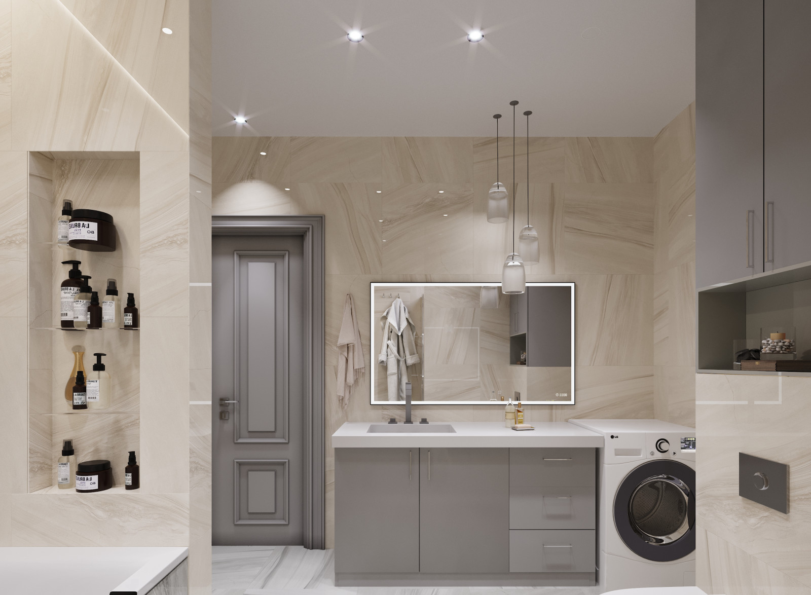 Трехкомнатная квартира в ЖК "Серебряный бор"