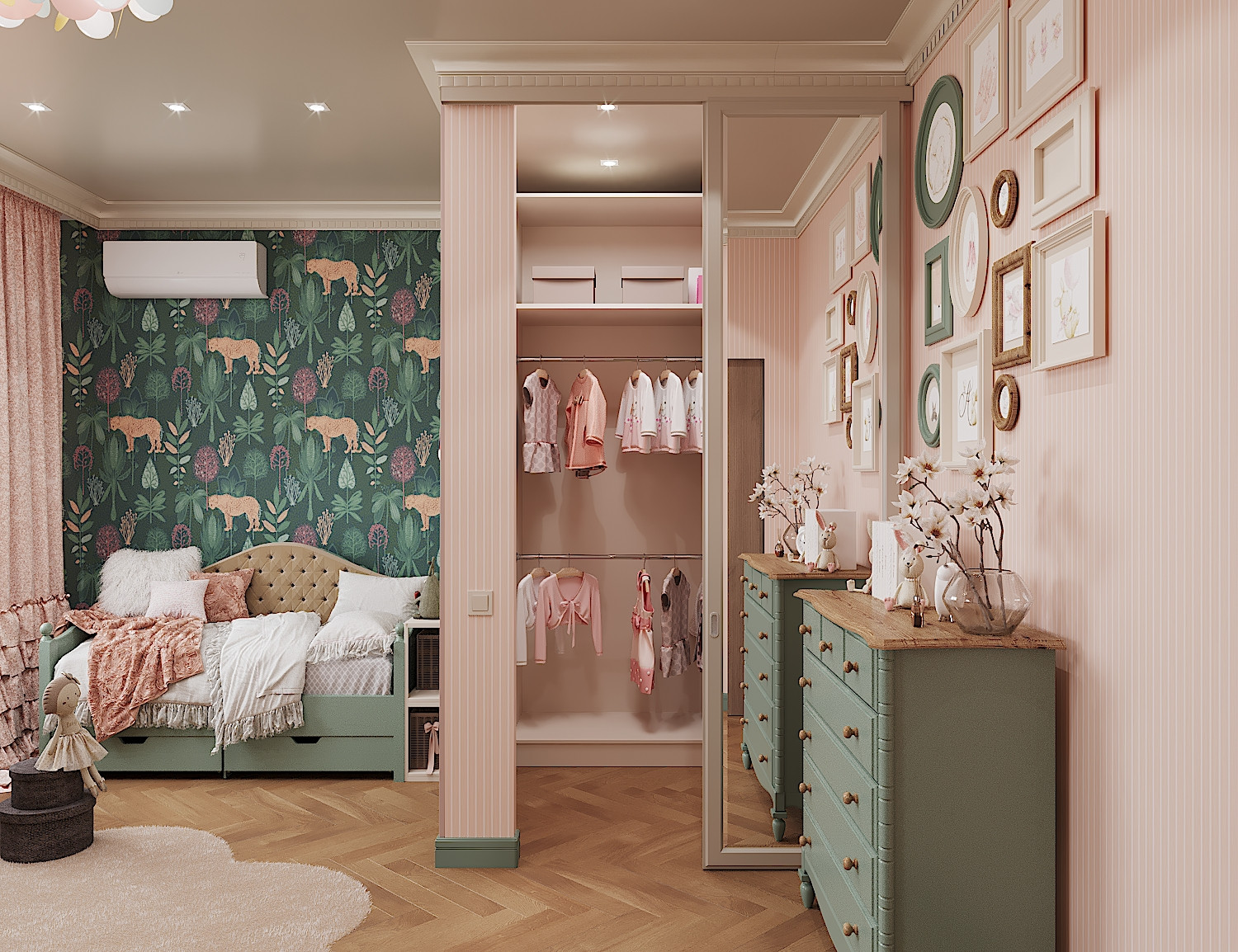 Дизайн интерьера 2го этажа загородного дома