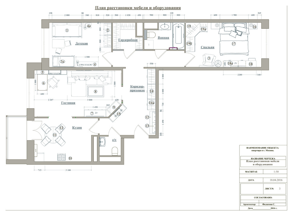 трехкомнатная квартира для молодой семьи