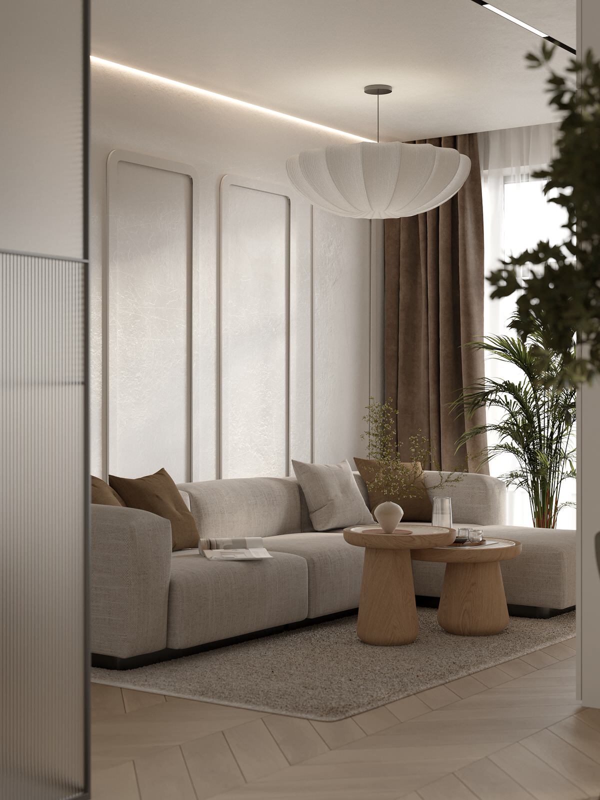 Проект 2-х уровневой квартире в эко-стиле.