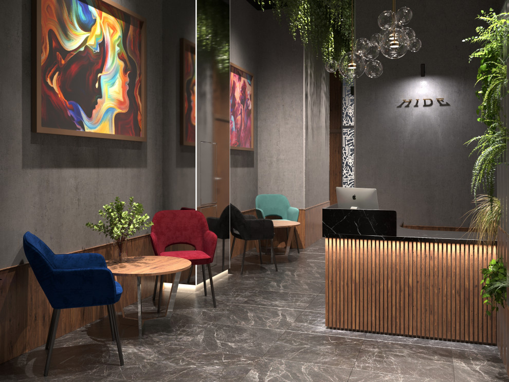 Дизайн интерьера салона в стиле лофт