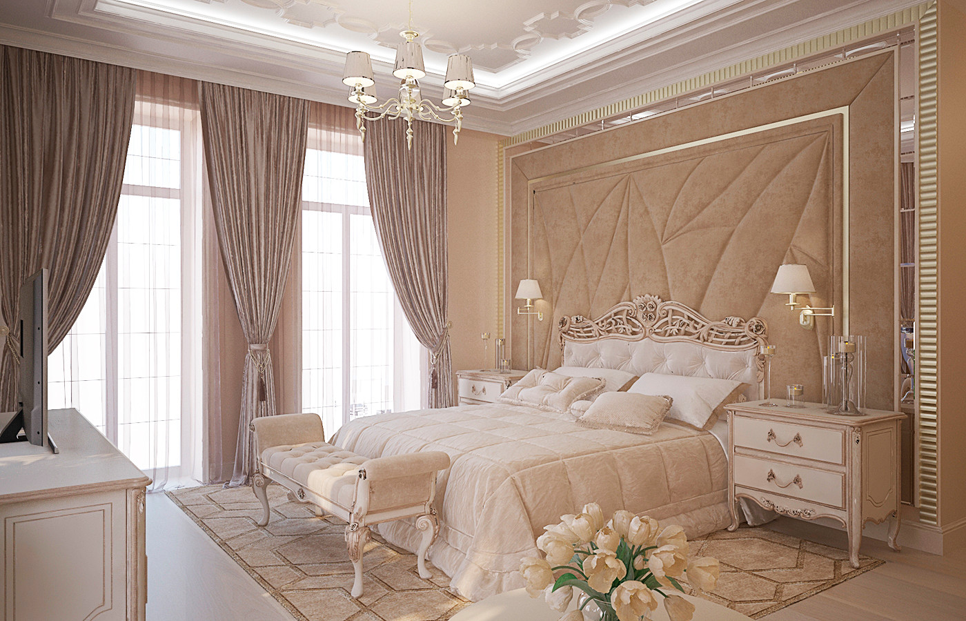 Обложка проекта: Второй этаж загородного дома, пространство спален в доме, 2020 г.