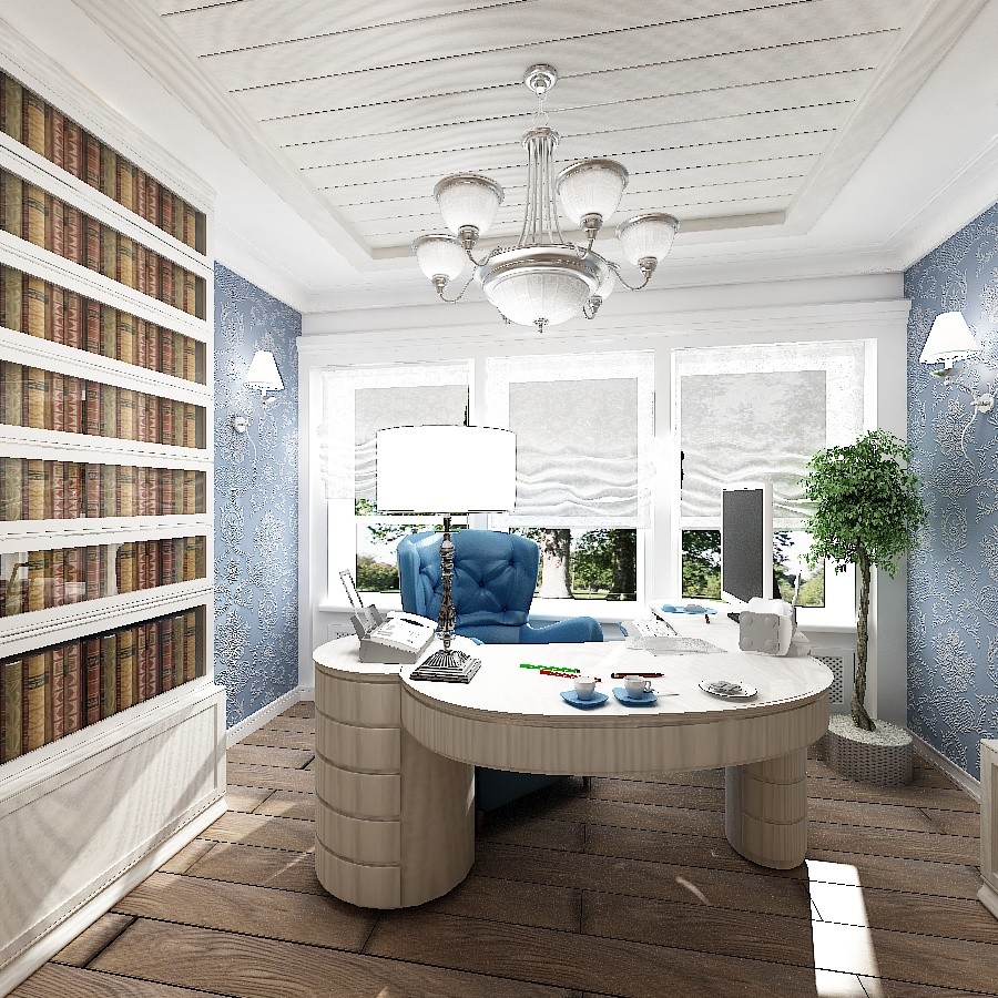 Дизайн-проект кабинета в стиле "Шале".