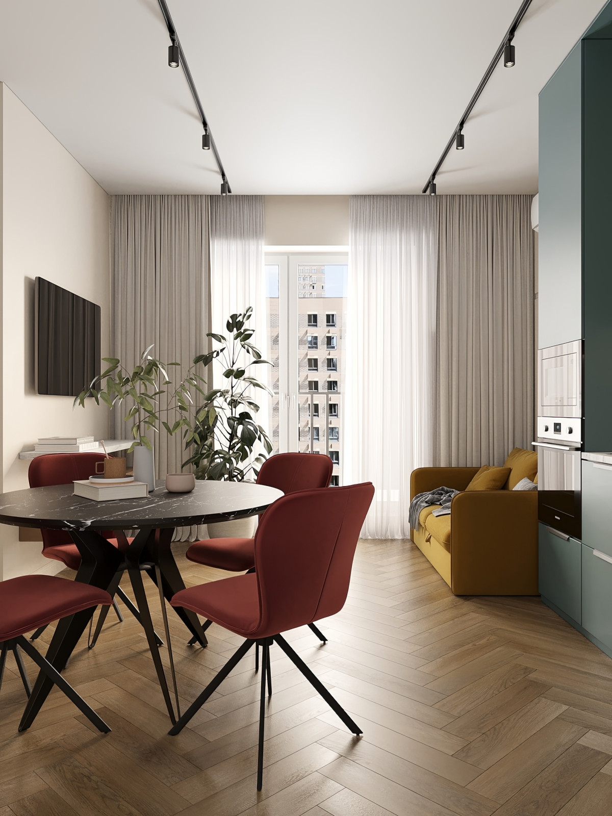 Яркая и свежая квартира в Москве