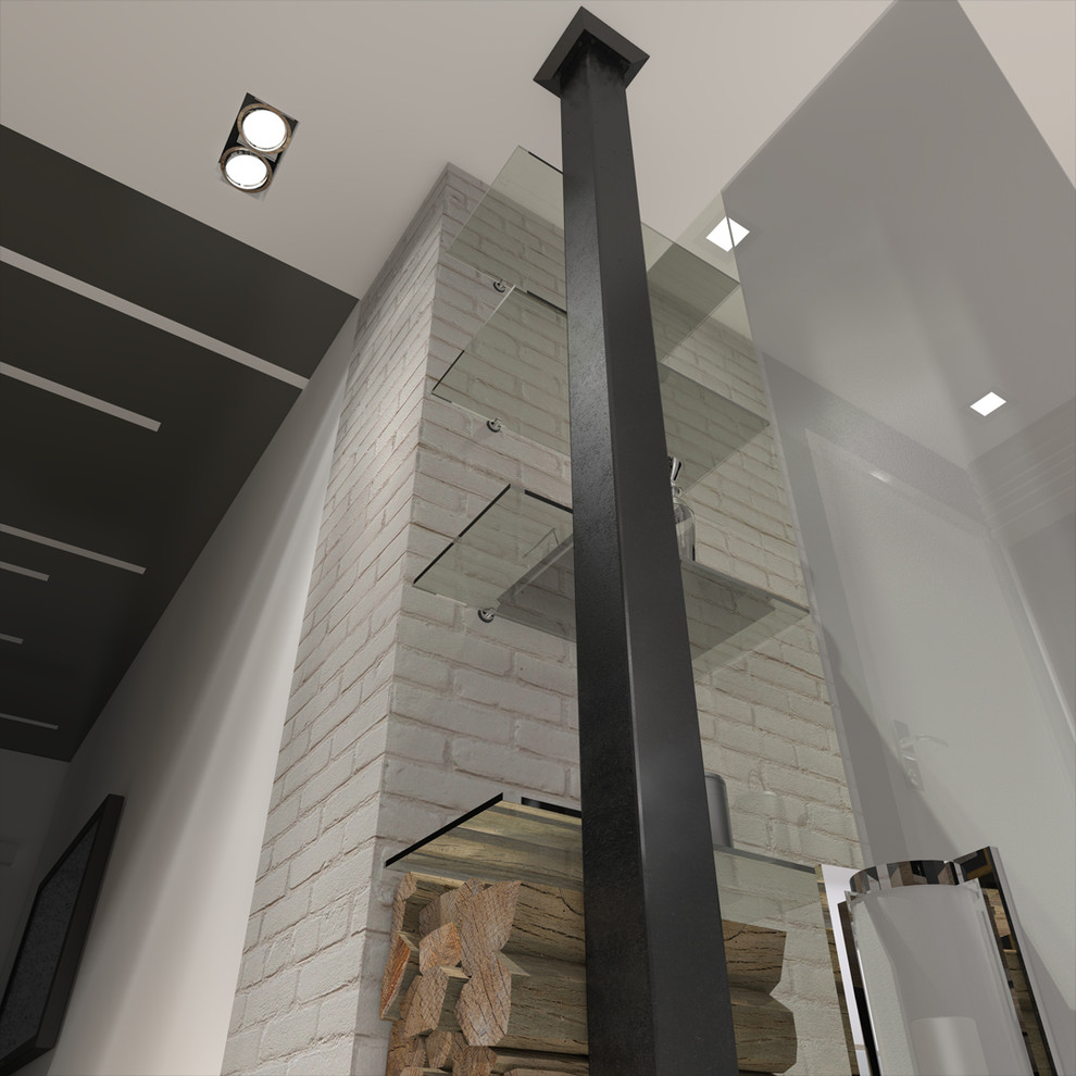 Дом из четырех 40-ft HC морских контейнеров. Интерьер