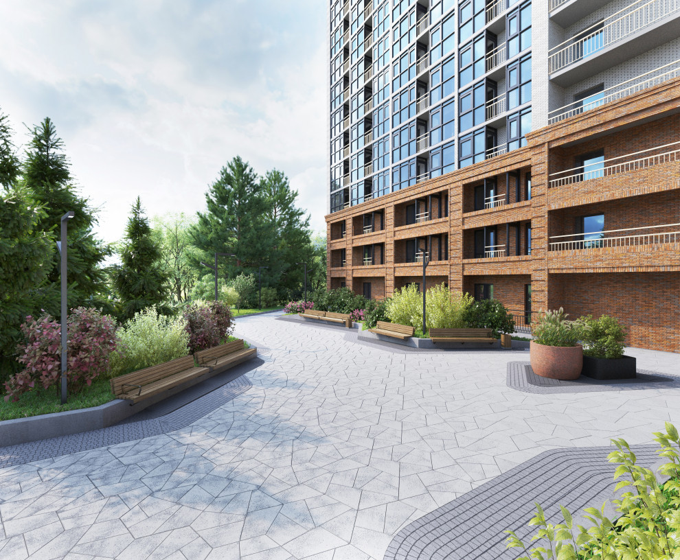 Благоустройство ЖК "НОРМАНДИЯ НЕМАН", СК "СТРИЖИ", Новосибирск