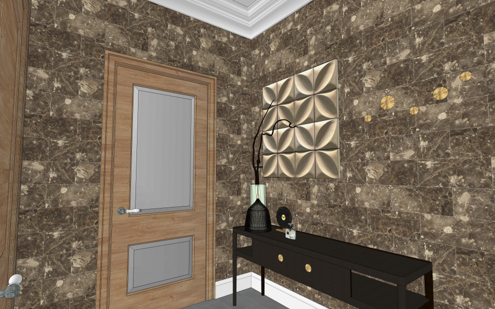 3D визуализация первого этажа дома