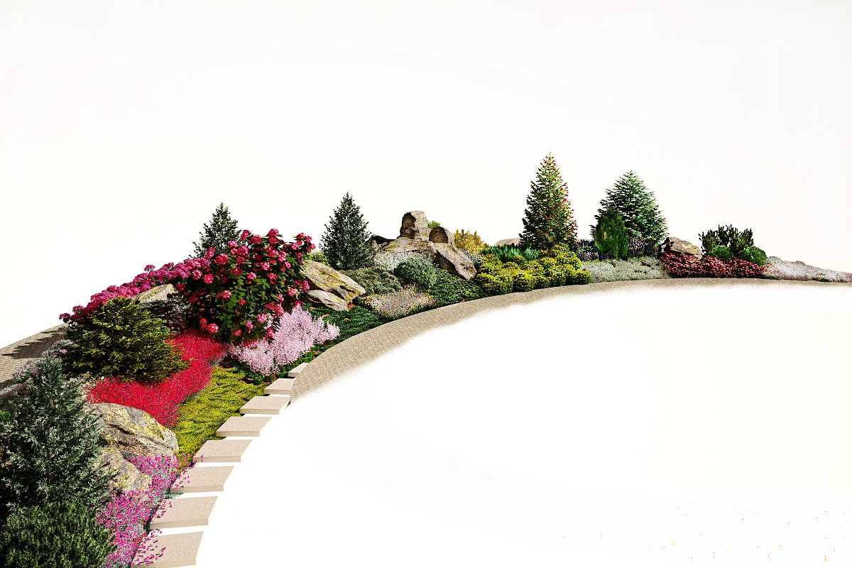 Рокарий на горке