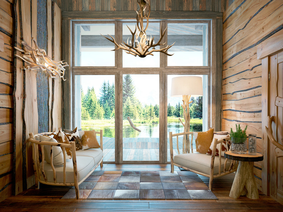 Проект интерьера бани на искусственном острове