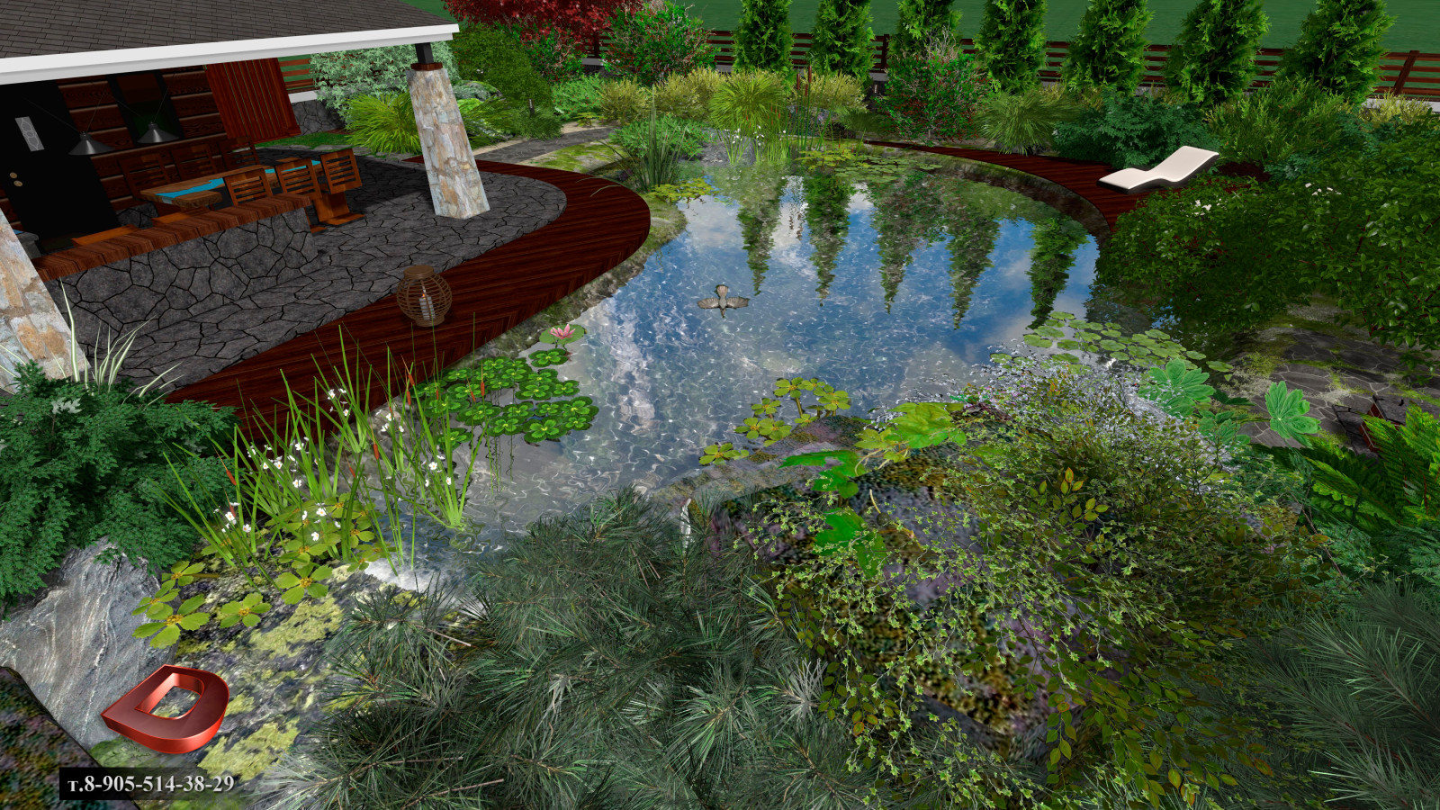 Проект ландшафтного дизайна участка 20 соток,