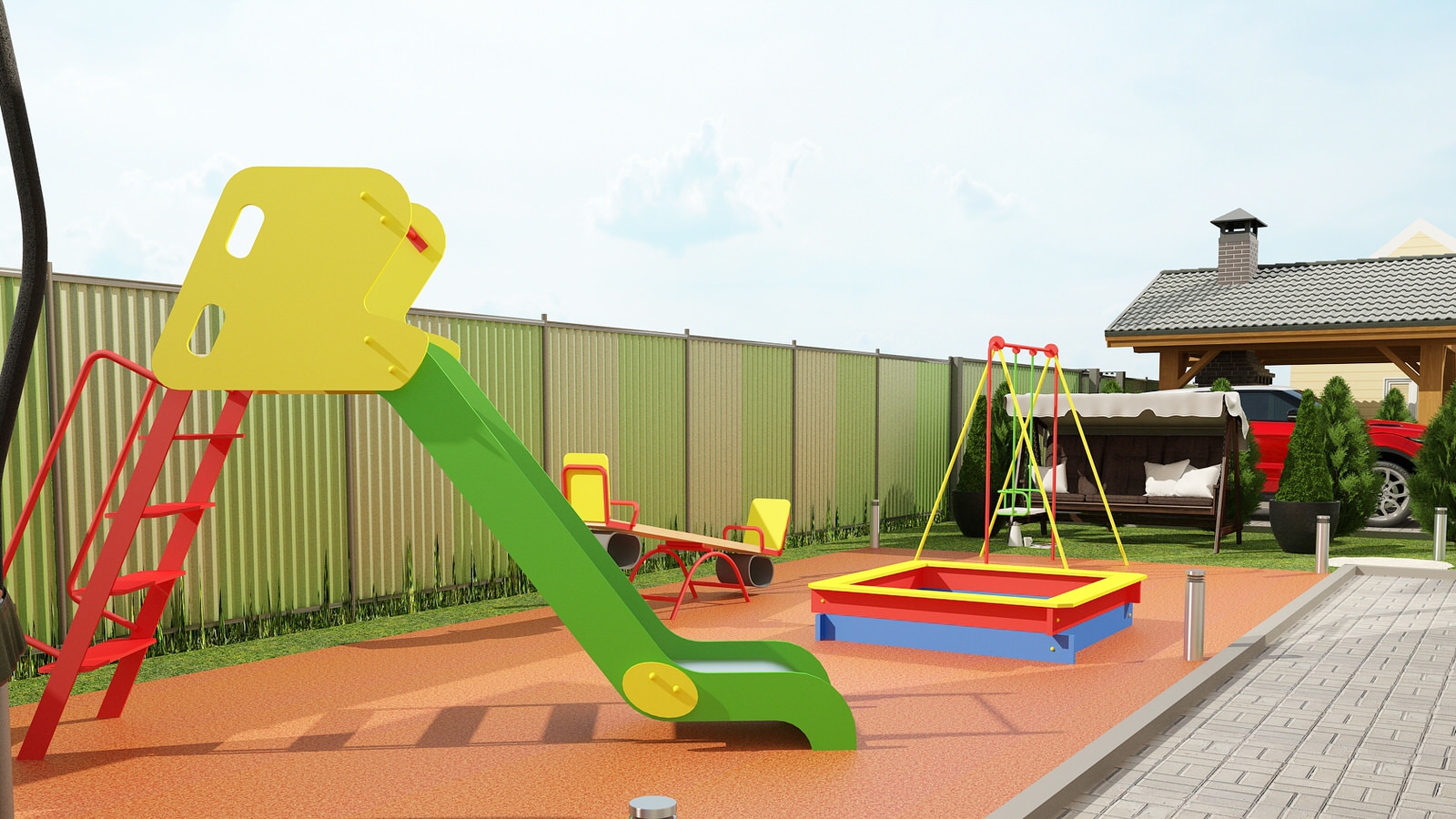 Ландшафтный дизайн территории загородного дома Омская обл