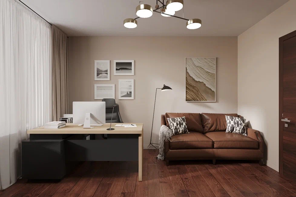 Ремонт квартиры в спокойных и теплых тонах