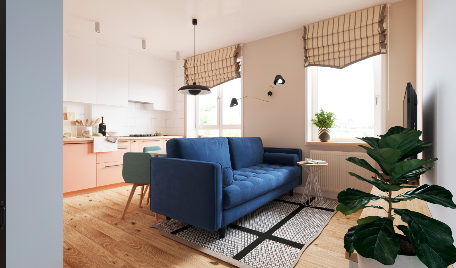 Проект с лососевой кухней