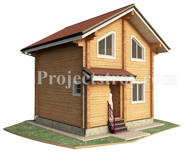 Небольшой дом из бруса 6 на 6 м