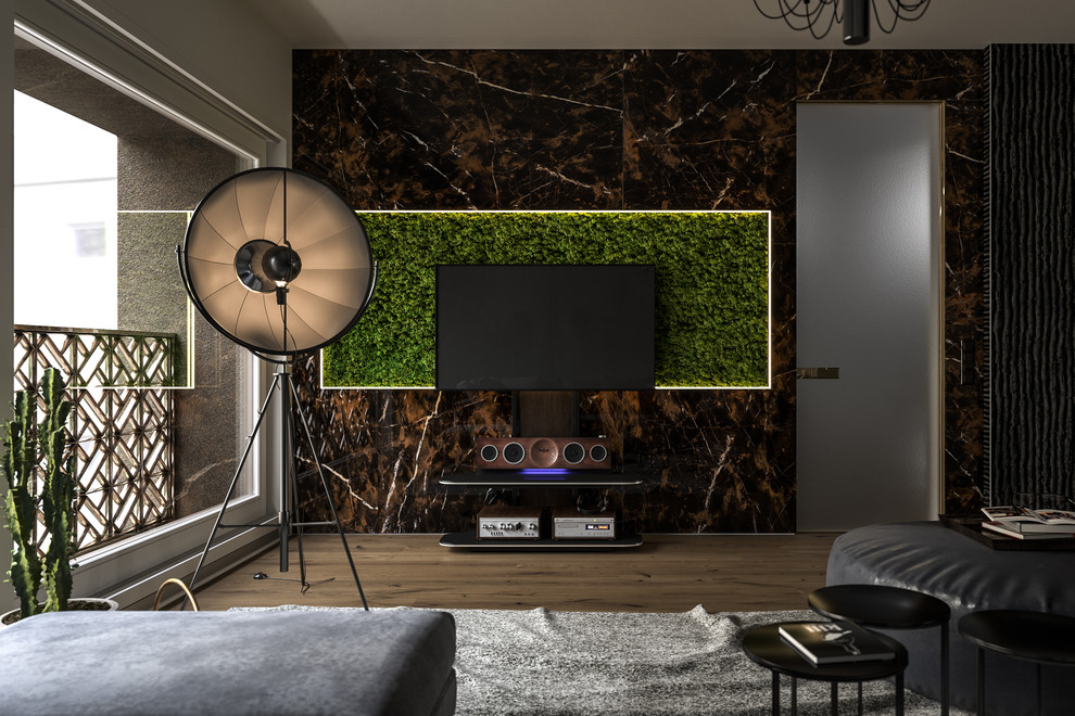 Обложка проекта: Дизайн интерьера и Визуализация современной квартиры в Санкт - Петербурге