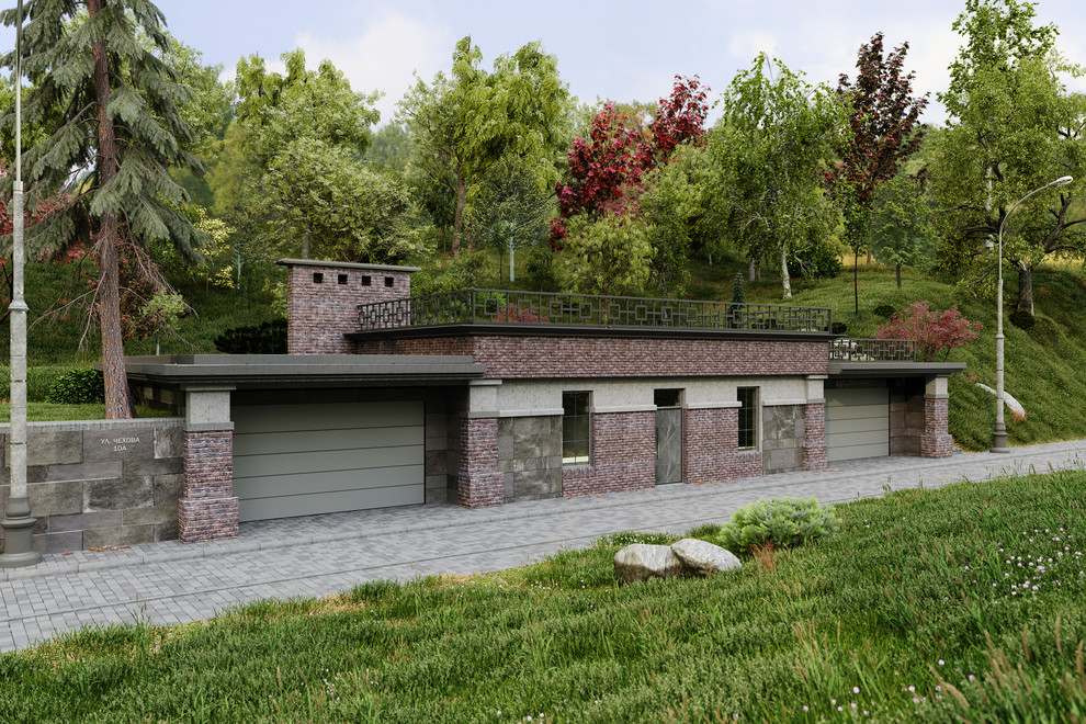 Проект гаража в комплексе жилого дома