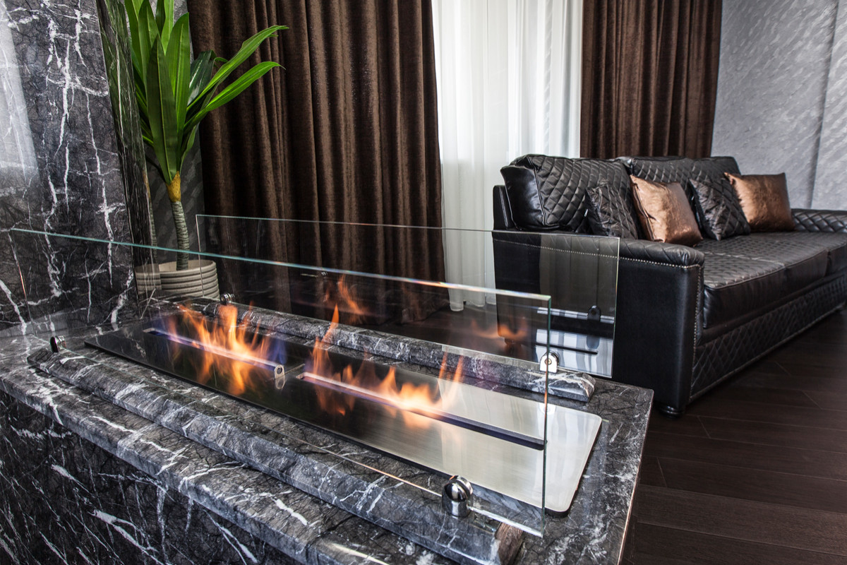 Реализованный интерьер квартиры "Брутальный лоск"