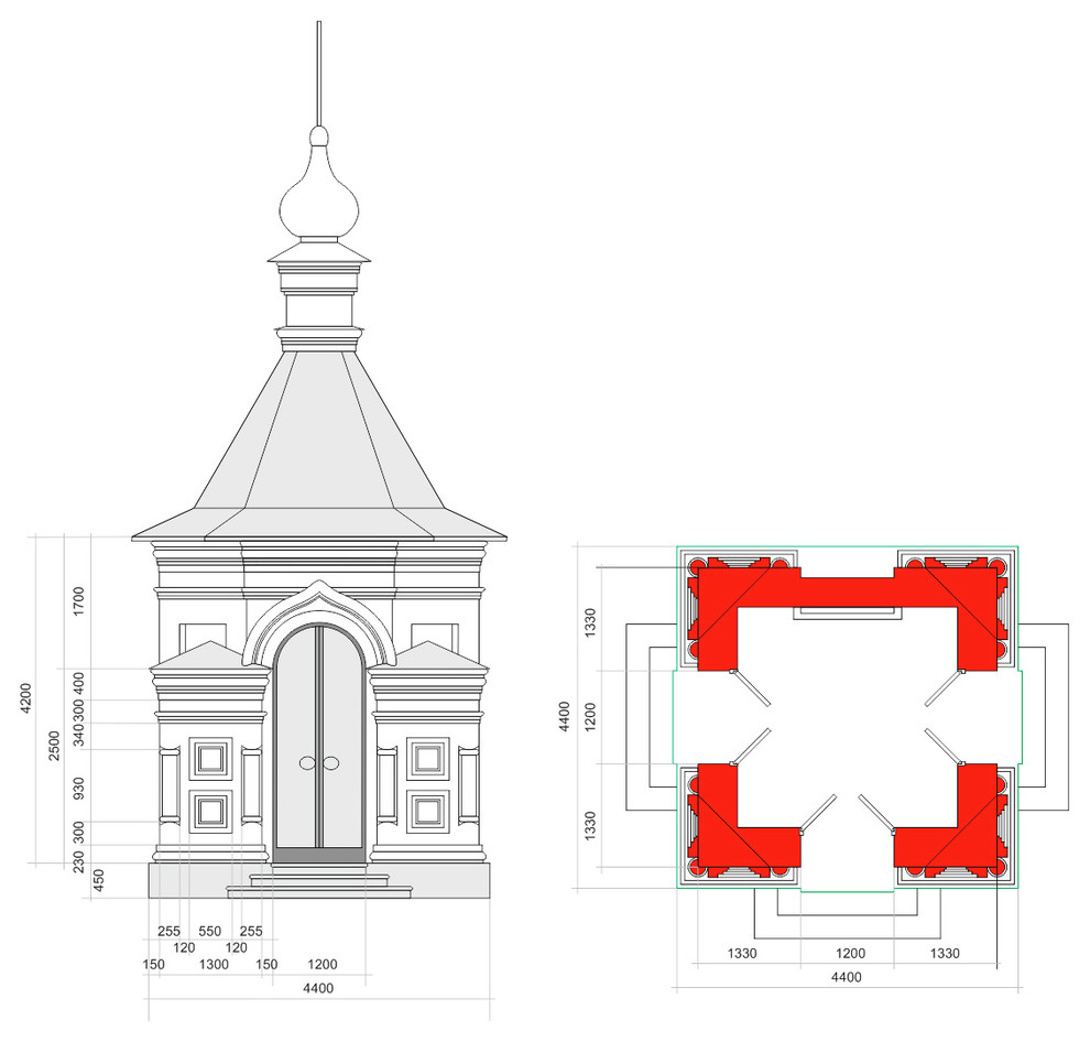 Обложка проекта: Часовня, подарок мецената городу.